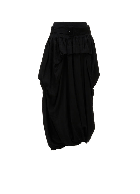 HIGH TWIST GABARDINE BELTED BALLOON SKIRT