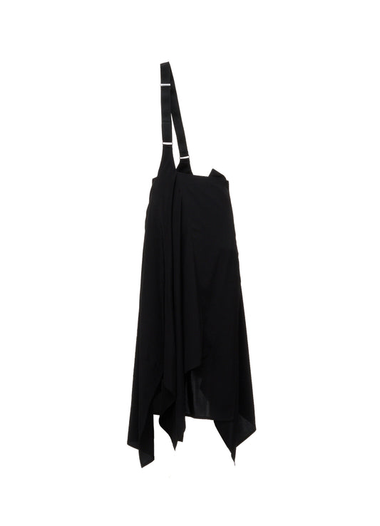 TA/PE CREPE DE CHINE ONE-SHOULDER ASYMMETRIC SKIRT