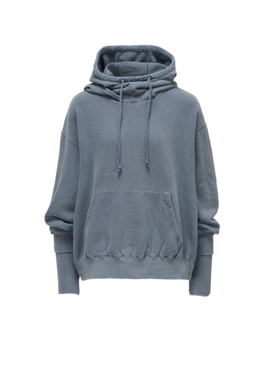 GARMENT DYED FRENCH TERRY DOUBLE HOOD PULLOVER