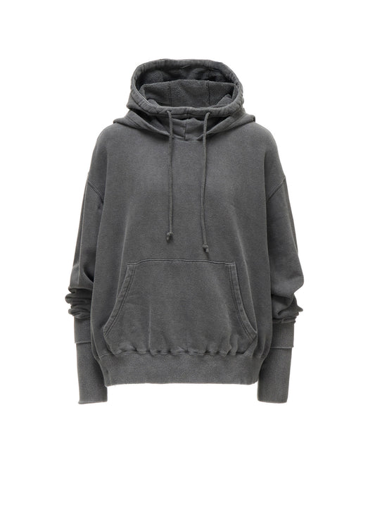 GARMENT DYED FRENCH TERRY DOUBLE HOOD PULLOVER