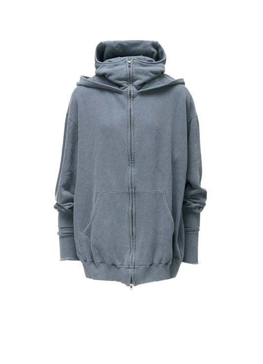 GARMENT DYED FRENCH TERRY DOUBLE HOOD PARKA