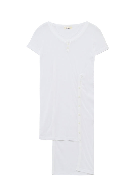 HIGH TWIST JERSEY KEY NECK SIDE SLIT