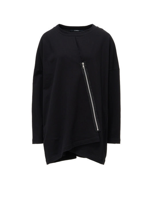 FRENCH TERRY FRONT ZIP LONG SLEEVE