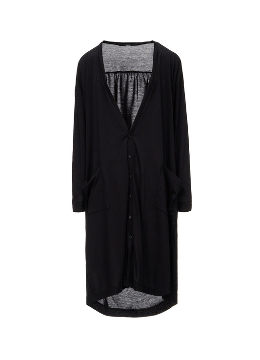 CELLULOSE/C JERSEY DROP-SHOULDER CARDIGAN