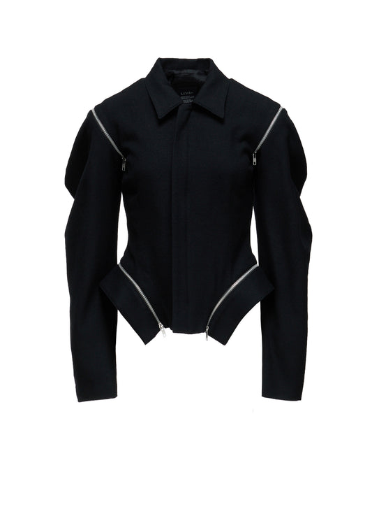 W/ SERGE  ZIP PANEL BLOUSON