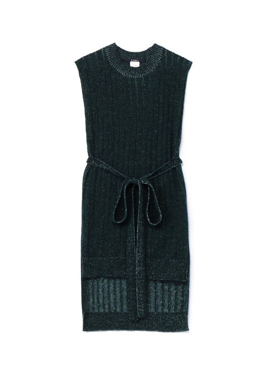 Mo/W/Ny Plaiting Knit Stole Vest