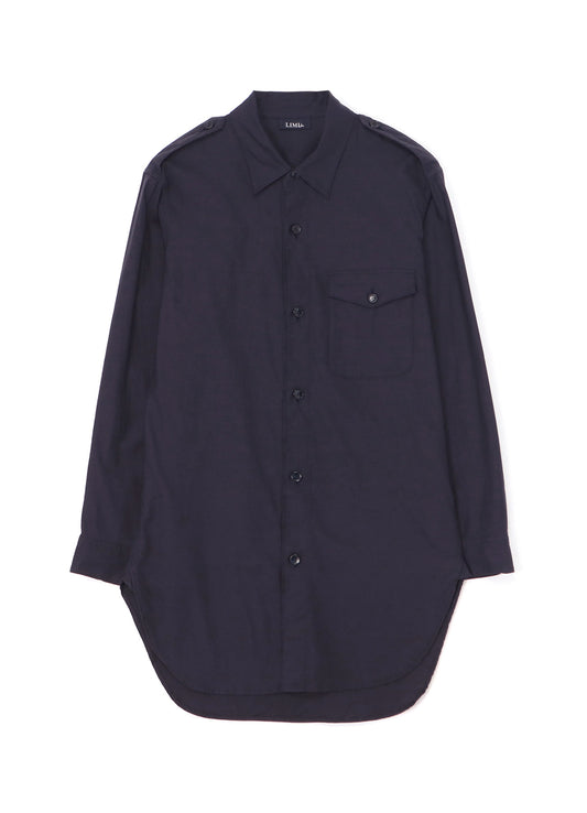 COTTON TWILL SHIRT WITH EPAULETTES