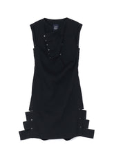 SLIM FIT DENIM DRESS WITH CUTOUT DETAILS A