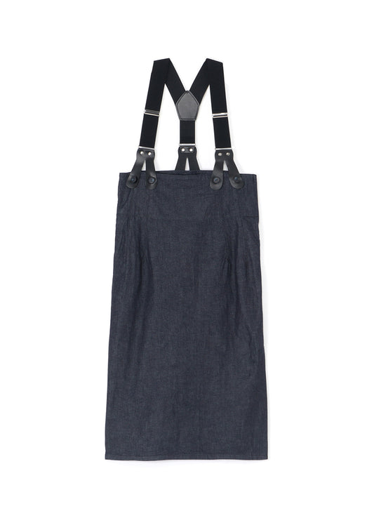 DENIM SUSPENDER TIGHT SKIRT