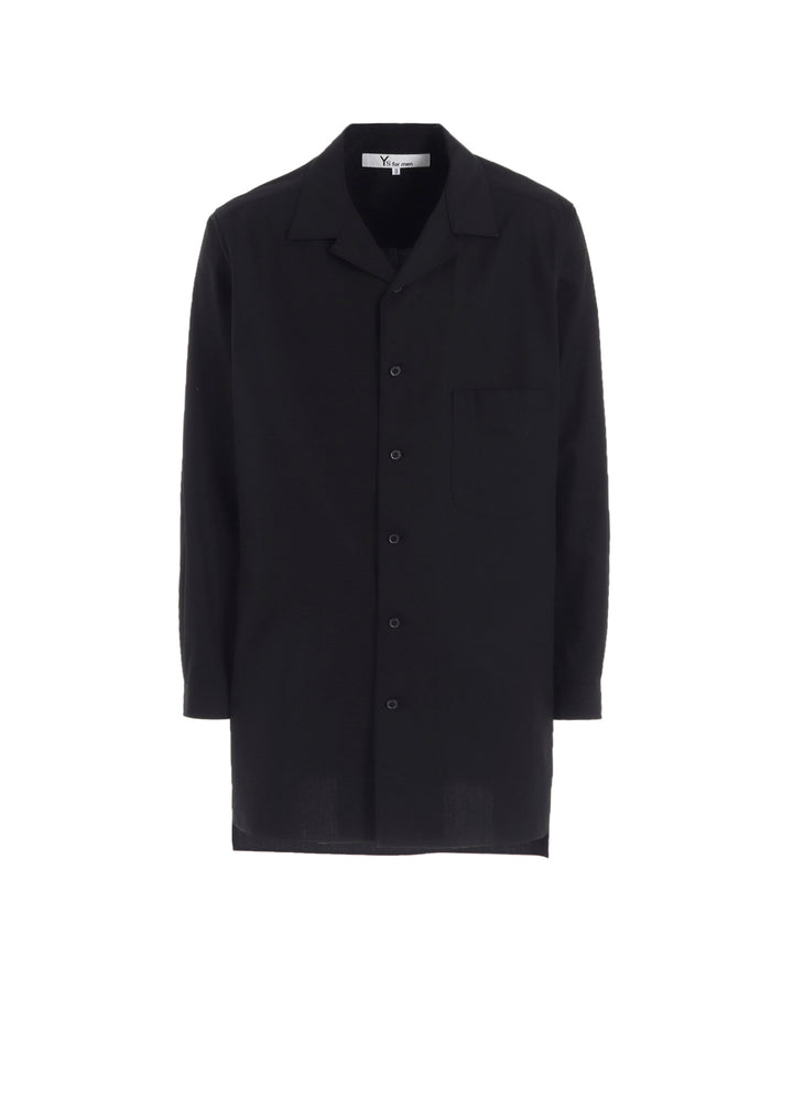 100/2 BROAD OPEN COLLAR SHIRT WITH LEFT CHEST POCKET