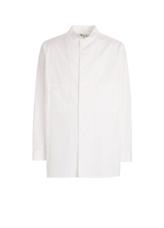 CHEST PANEL STAND-COLLAR SHIRT