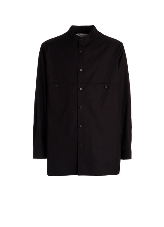 CHEST PANEL STAND-COLLAR SHIRT
