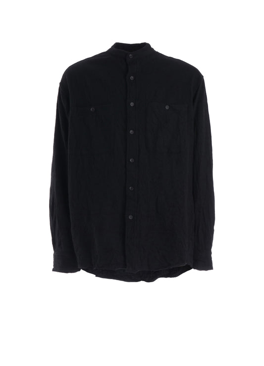 【Y's for men × MASSES】 SHRINK SERGE STAND COLLAR SHIRT