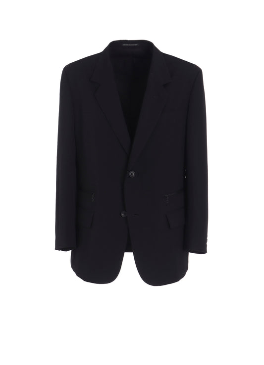 WOOL GABARDINE LEFT AND RIGHT CHANGE POCKET JACKET