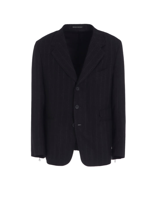 ZIP OPENED CUFF 3-BUTTON JACKET