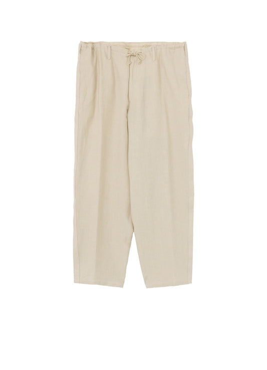 UN-DYED LINEN TWILL SIDE TAPE PANTS