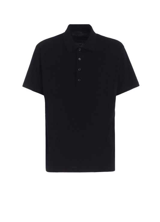 Y's for men LOGO PRINT POLO SHIRT