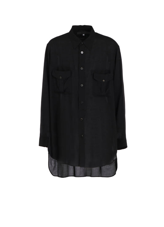 CELLULOSE LAWN DOUBLE-POCKET SHIRT