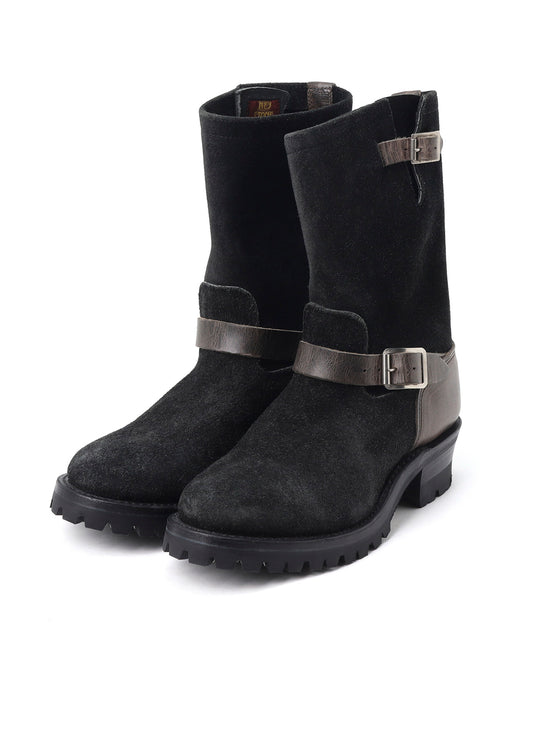 【Y's for men × MASSES】VELOUR/ FULL GRAIN  ENGINEER BOOTS TWO TONE