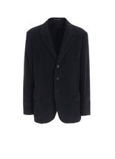 Y's for men x 120% LINO VELVET BACK SIDE GATHER JACKET