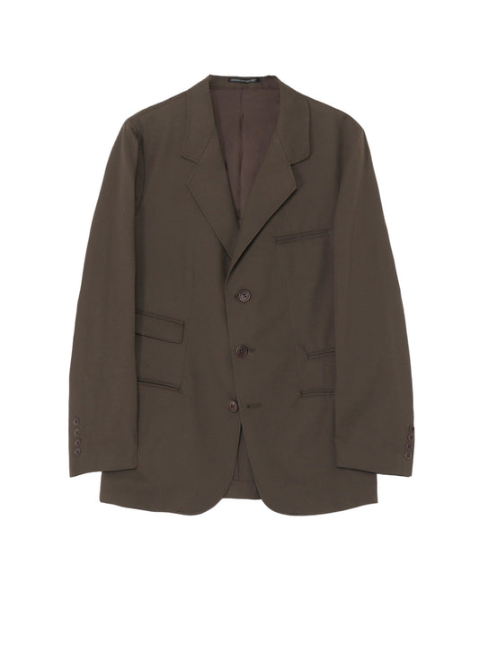 COTTON/POLYESTER TWILL 3-BUTTON JACKET