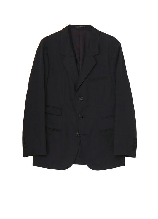 COTTON/POLYESTER TWILL 3-BUTTON JACKET