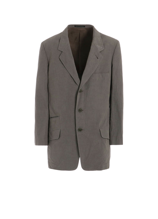 COTTON POPLIN JACKET WITH FRONT EDGE STITCH