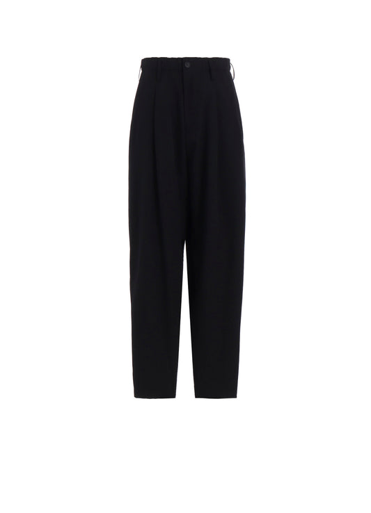 WOOL GABARDINE WAIST STRING PANTS