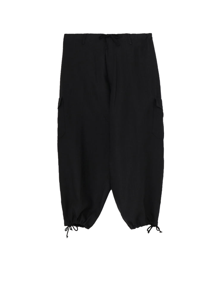 Y's for men x 120% LINO LINEN STRING PANTS WITH SIDE OUT POCKET