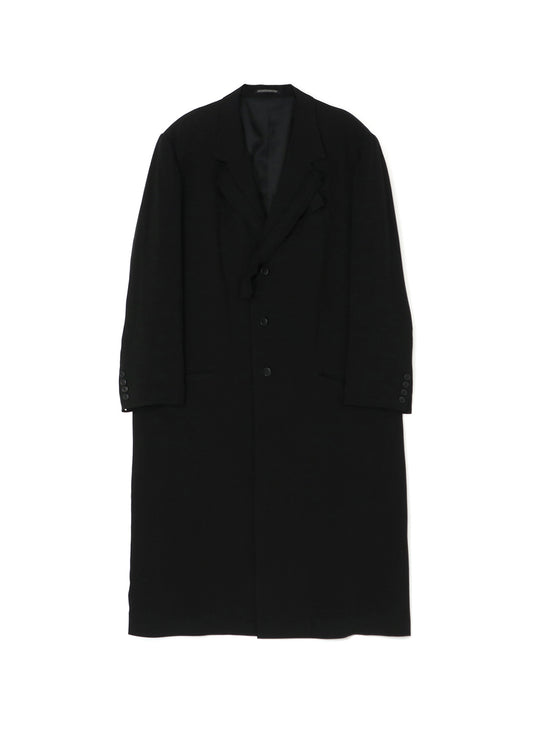 RAYON CAMBRIC LONG JACKET WITH DECORATIVE CLOTH