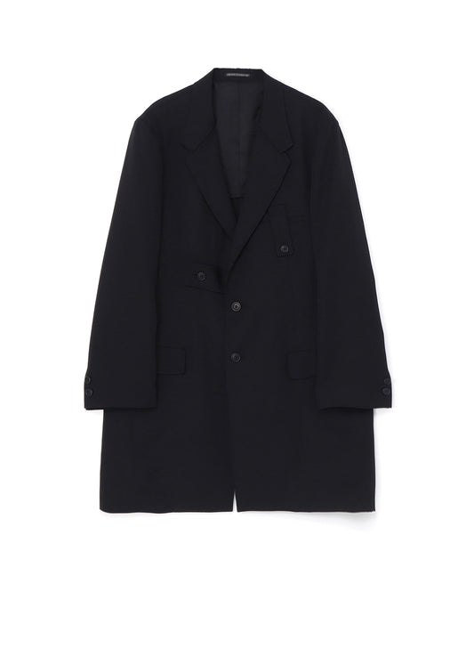 WOOL GABARDINE JACKET WITH HAND STITCH