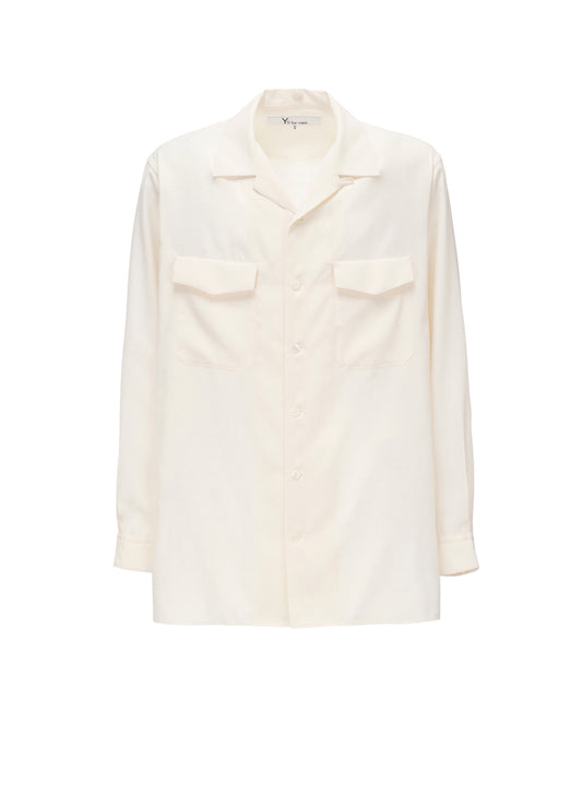 OPEN-COLLAR FLAP POCKET SHIRT