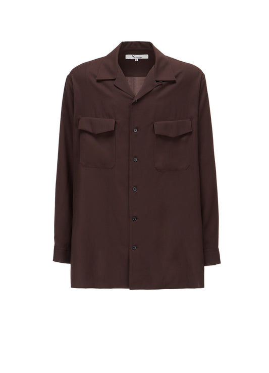 OPEN-COLLAR FLAP POCKET SHIRT