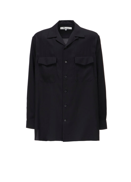 OPEN-COLLAR FLAP POCKET SHIRT