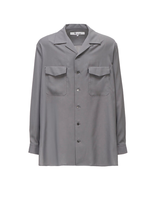OPEN-COLLAR FLAP POCKET SHIRT