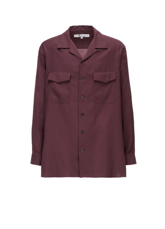 OPEN-COLLAR FLAP POCKET SHIRT