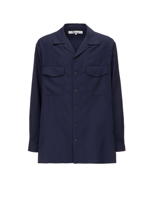 OPEN-COLLAR FLAP POCKET SHIRT