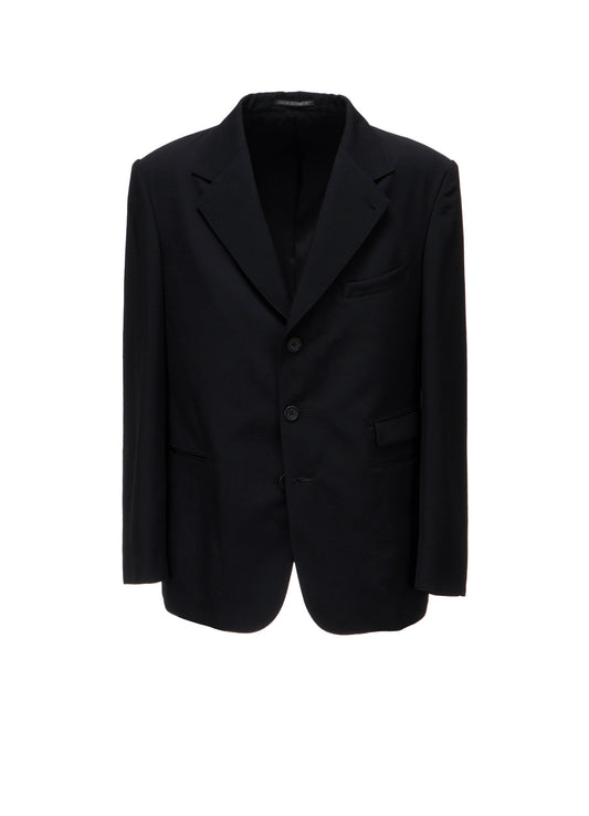 WOOL GABARDINE 3-BUTTON JACKET