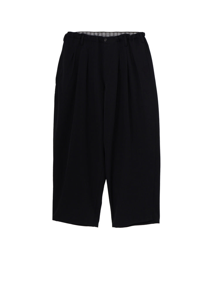 WOOL GABARDINE 12 TUCK PANTS