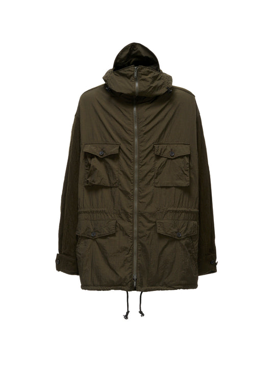 BRIM-DETAIL HOODED BLOUSON
