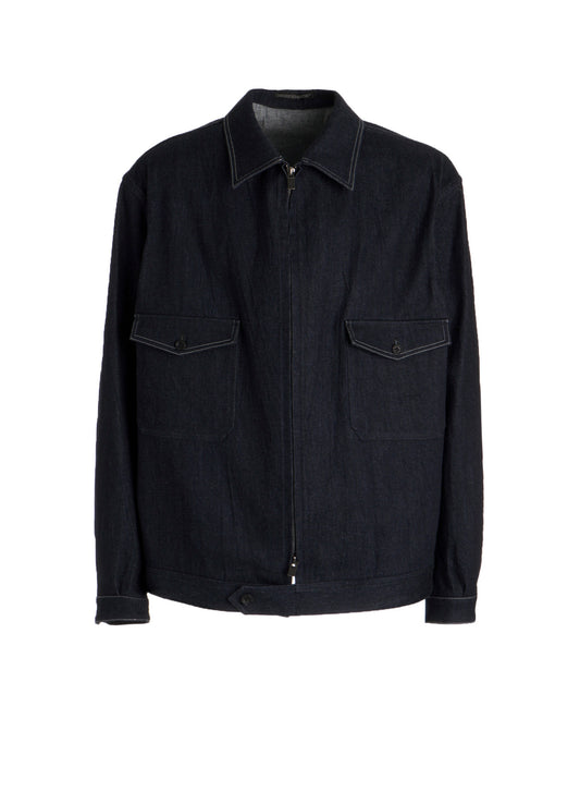CHEST-POCKET DENIM BLOUSON