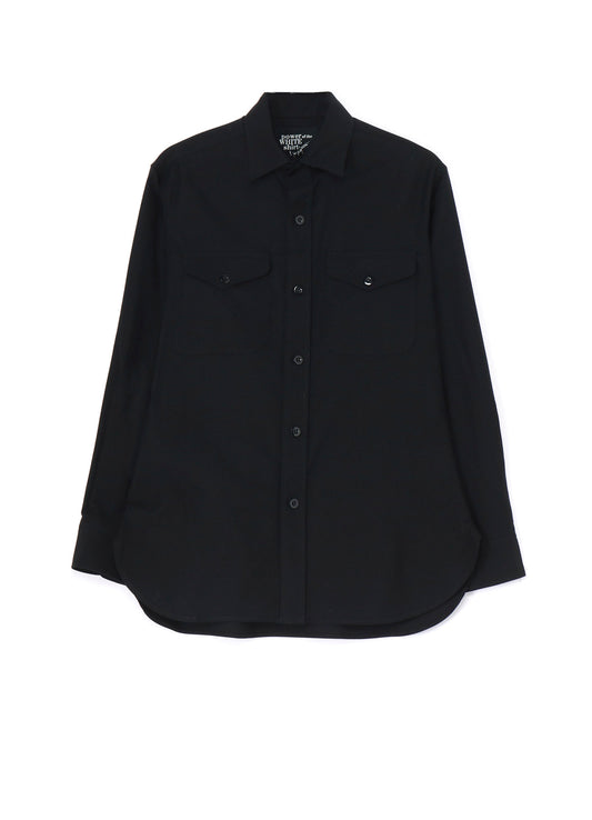 COTTON TWILL DOUBLE POCKETS SHIRT