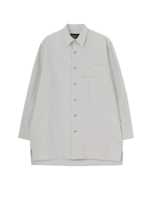 COTTON TWILL DOUBLE LAYERED SHIRT