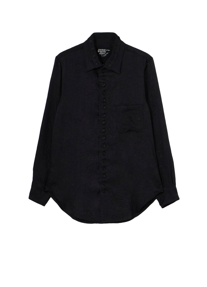 TRIACETATE  TWILL DOUBLE COLLAR BLOUSE