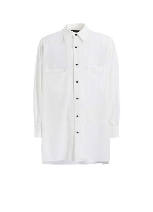 TA/PE CREPE DE CHINE DOUBLE COLLAR BIG SHIRT