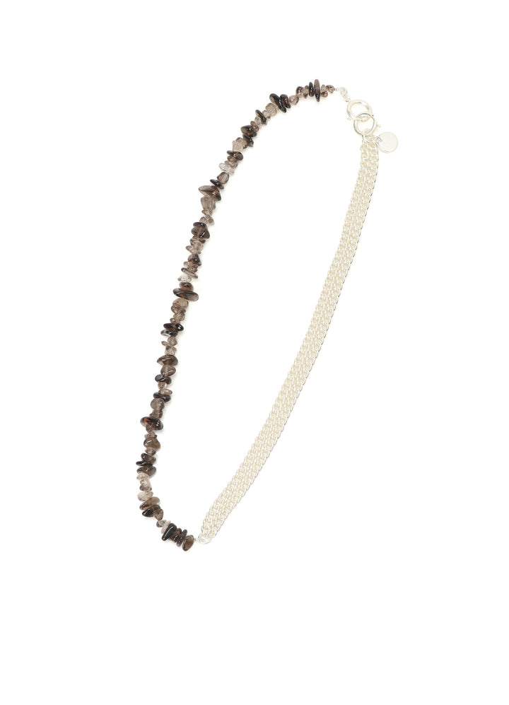 SMOKY QUARTZ  BEADS NECKLACE