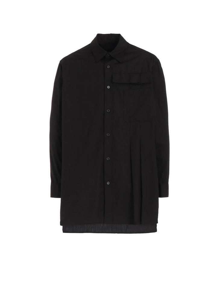 COTTON BROAD PLEATED SHIRT