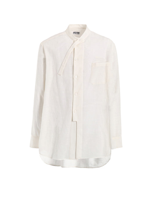 KHADI COTTON STAND COLLAR SHIRT