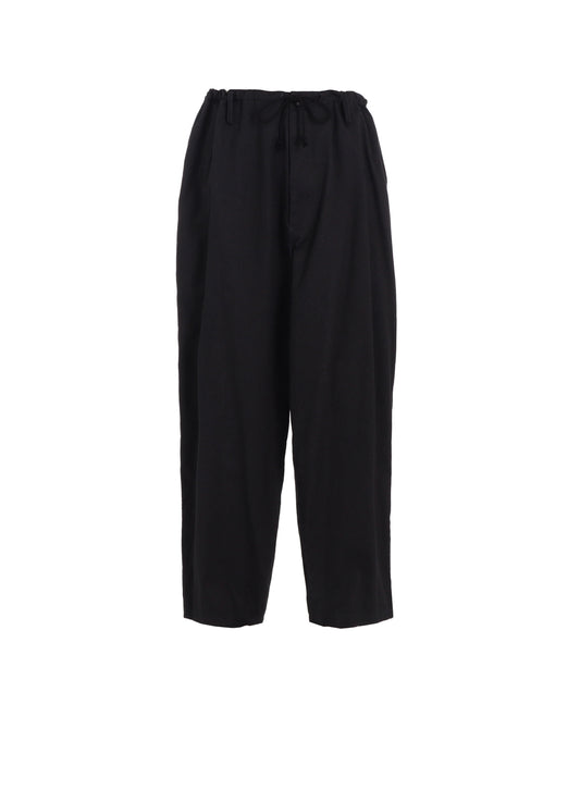 COTTON DRILL DRAWSTRING WIDE PANTS