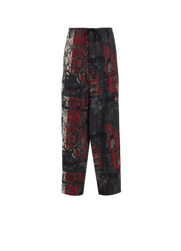 FLORAL JACQUARD DRAWSTRING WIDE PANTS – THE SHOP YOHJI YAMAMOTO